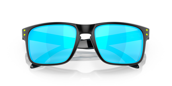 OAKLEY MEN'S  HOLBROOK LOW BRIDGE FIT RECTANGULAR SUNGLASSES, HI RES POLISHED BLACK/PRIZM SAPPHIRE, OO9244 56