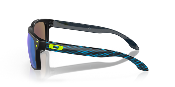 OAKLEY MEN'S  HOLBROOK LOW BRIDGE FIT RECTANGULAR SUNGLASSES, HI RES POLISHED BLACK/PRIZM SAPPHIRE, OO9244 56