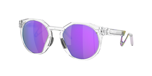 OAKLEY UNISEX SUNGLASSES MATTE CLEAR FRAME, PRIZM VIOLET LENSES, 52