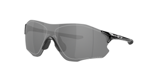 OAKLEY MEN'S OO9313 EVZERO PATH LOW BRIDGE FIT RECTANGULAR SUNGLASSES, POLISHED BLACK/PRIZM BLACK POLARIZED, 38