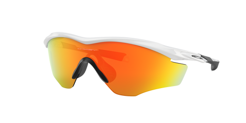 OAKLEY MEN'S OO9343 M2 FRAME XL RECTANGULAR SUNGLASSES, POLISHED WHITE/FIRE IRIDIUM, 45