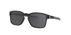 OAKLEY MEN'S OO9358 LATCH SQUARE LOW BRIDGE FIT RECTANGULAR SUNGLASSES, MATTE BLACK INK/PRIZM BLACK POLARIZED, 55