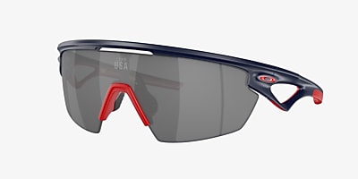 OAKLEY MEN'S SPHAERA RECTANGULAR SUNGLASSES, MATTE NAVY\PRIZM BLACK, 36