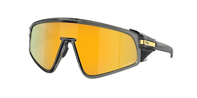 OAKLEY OO9404 LATCH PANEL RECTANGULAR SUNGLASSES, GREY SMOKE/PRIZM 24K, 35