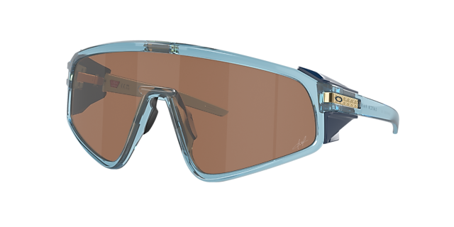 OAKLEY OO9404 LATCH PANEL RECTANGULAR SUNGLASSES, TRANSPARENT STONEWASH/PRIZM TUNGSTEN, 35