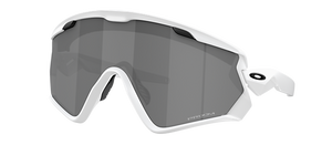 OAKLEY MEN'S OO9418 WIND JACKET 2.0 RECTANGULAR SUNGLASSES, MATTE WHITE/PRIZM BLACK, 45