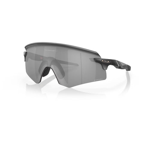 OAKLEY MEN'S OO9472F ENCODER LOW BRIDGE FIT RECTANGULAR SUNGLASSES, POLISHED BLACK/PRIZM BLACK, 39