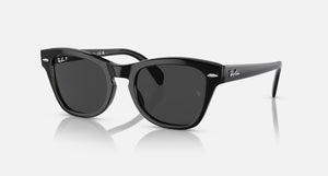 RAYBAN RB0707S SUNGLASSES IN POLISHED BLACK AND BLACK, 53