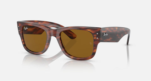 RAYBAN MEGA WAYFARER POLISHED STRIPED HAVANA/BROWN, 51