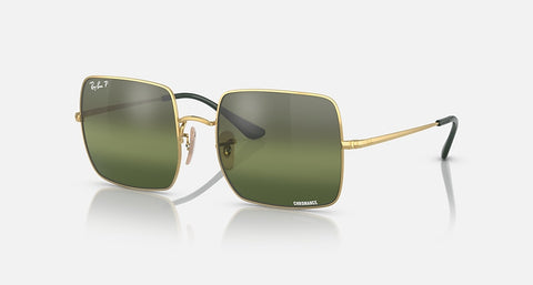 RAY-BAN SQUARE 1971 CHROMANCE POLISHED ARISTA GOLD/GREEN,54