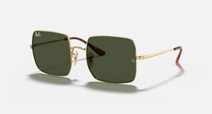 RAY-BAN SQUARE 1971 CLASSIC POLISHED ARISTA GOLD/G-15 GREEN, 54