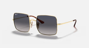 RAY-BAN SQUARE 1971 CLASSIC POLISHED ARISTA GOLD/BLUE/GREY,54