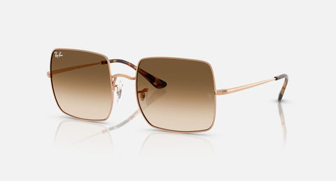 RAY-BAN SQUARE 1971 CLASSIC POLISHED ROSEGOLD/CLEAR GRADIENT BROWN, 55