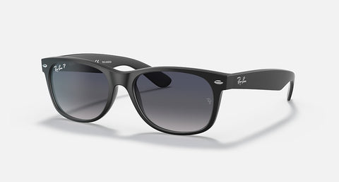 RAY-BAN NEW WAYFARER CLASSIC MATTE BLACK/BLUE/GREY,55