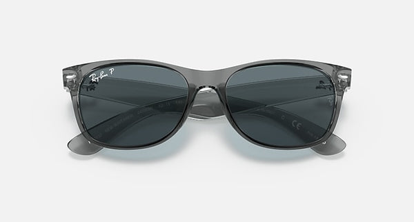 RAY-BAN NEW WAYFARER CLASSIC Sunglasses in Transparent Grey and Dark Blue 52