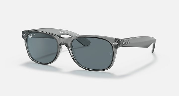 RAY-BAN NEW WAYFARER CLASSIC Sunglasses in Transparent Grey and Dark Blue 52