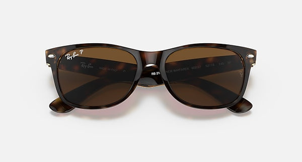 RAY-BAN NEW WAYFARER CLASSIC Polished Tortoise/B15-Brown, 55