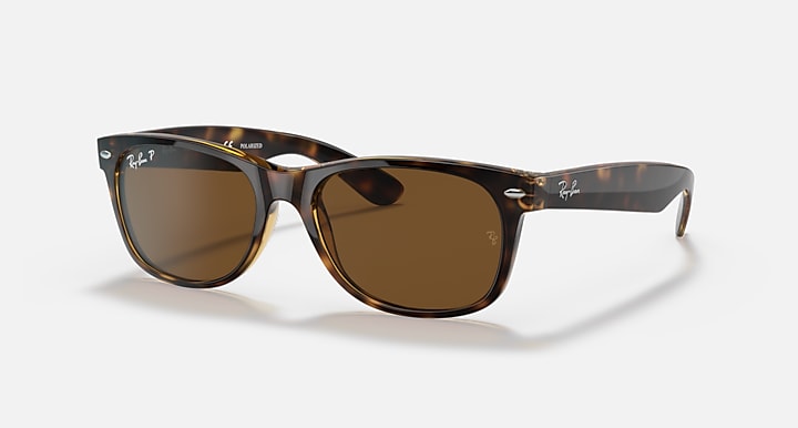 RAY-BAN NEW WAYFARER CLASSIC Polished Tortoise/B15-Brown, 55