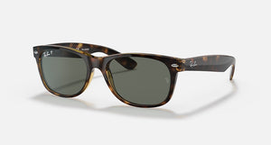 RAY-BAN NEW WAYFARER CLASSIC POLISHED TORTOISE/G-15 GREEN, 55