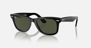 RAY-BAN ORIGINAL WAYFARER CLASSIC Sunglasses in Black and G-15 Green 50