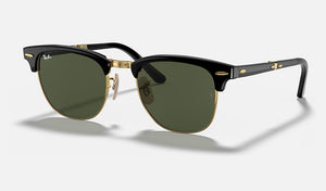 RAY-BAN CLUBMASTER FOLDING BLACK/GREEN, 51