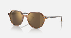 RAY-BAN THALIA POLISHED TRANSPARENT BROWN/GOLD, 55