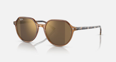 RAY-BAN THALIA POLISHED TRANSPARENT BROWN/GOLD, 55