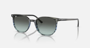 RAY-BAN ELLIOT POLISHED STRIPED GREY & BLUE/BLUE & BLACK, 52