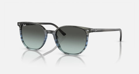 RAY-BAN ELLIOT POLISHED STRIPED GREY & BLUE/BLUE & BLACK, 52