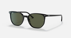 RAY-BAN ELLIOT POLISHED BLACK/G-15 GREEN, 52