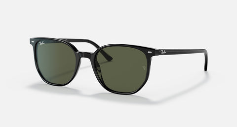 RAY-BAN ELLIOT POLISHED BLACK/G-15 GREEN, 54