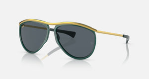 RAY-BAN AVIATOR OLYMPIAN POLISHED TRANSPARENT GREEN/BLUE, 59