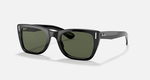 RAY-BAN CARIBBEAN POLISHED BLACK/G-15 GREEN, 52