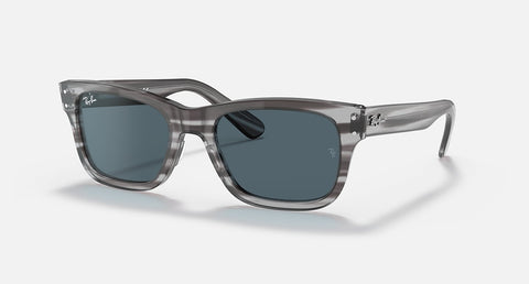 RAY-BAN BURBANK POLISHED GREY/BLUE, 55