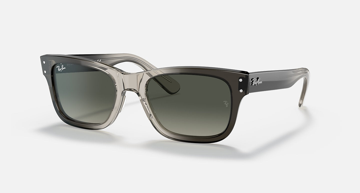 RAY-BAN BURBANK POLISHED TRANSPARENT GREY/GREY GRADIENT, 55