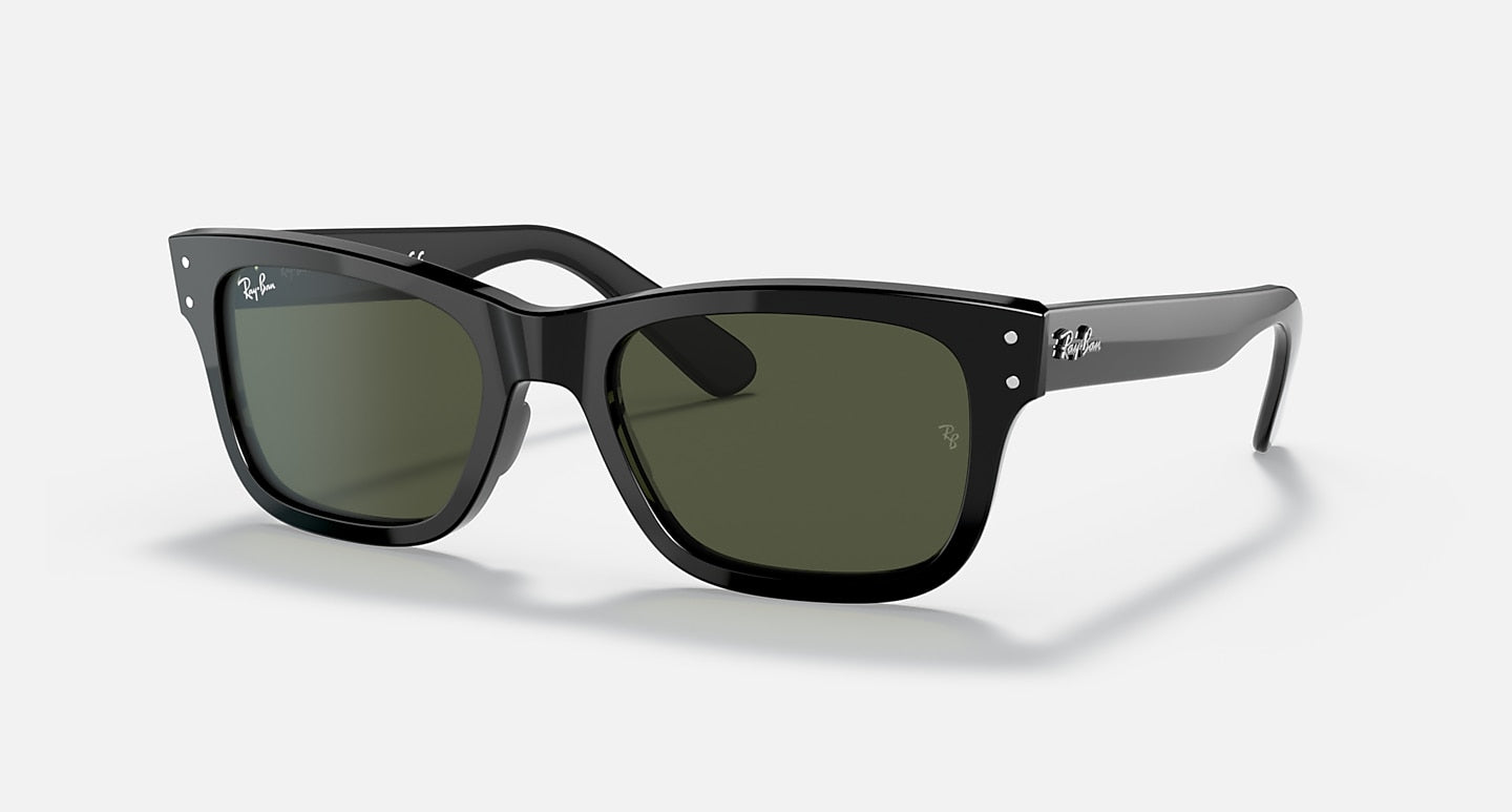 RAY-BAN BURBANK POLISHED BLACK/G-15 GREEN, 58