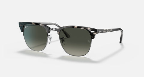 RAY-BAN CLUBMASTER FLECK POLISHED GREY HAVANA/GREY GRADIENT, 49