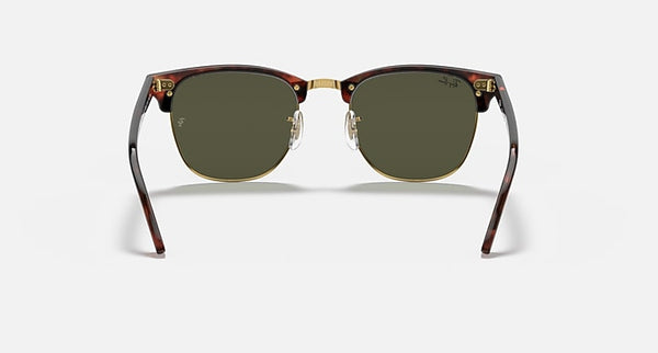 RAY-BAN CLUBMASTER Classic Sunglasses in Tortoise On Gold and G-15 Green 51