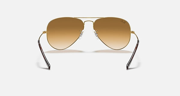 RAY-BAN AVIATOR CLASSIC Polarized Polished Arista Gold/ B-15 Brown, 58