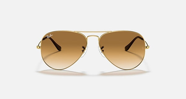 RAY-BAN AVIATOR CLASSIC Polarized Polished Arista Gold/ B-15 Brown, 58
