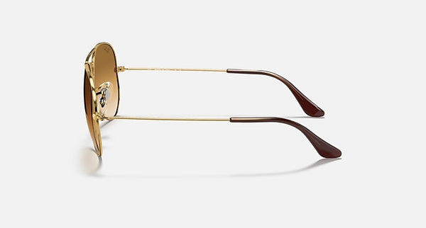 RAY-BAN AVIATOR CLASSIC Polarized Polished Arista Gold/ B-15 Brown, 58