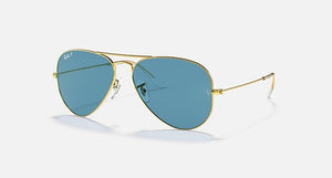 RAY-BAN AVIATOR GRADIENT POLISHED GOLD/BLUE, 58