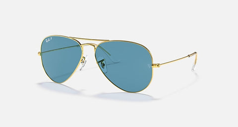 RAY-BAN AVIATOR GRADIENT POLISHED GOLD/BLUE, 55