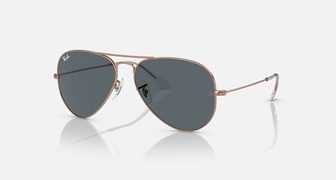 RAY-BAN AVIATOR GRADIENT POLISHED ROSE GOLD/BLUE, 58