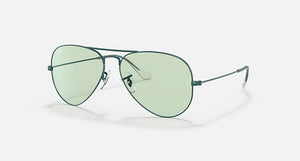 RAY-BAN AVIATOR GRADIENT POLISHED DARK GREEN/GREEN/BLUE, 55