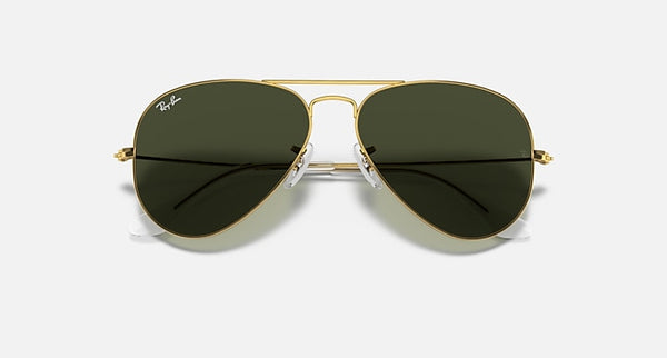 RAY-BAN Aviator Gradient Sunglasses in Gunmetal and Light Brown Gradient 62