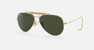 RAY-BAN Outdoorsman Green Classic G-15 Aviator Unisex Sunglasses