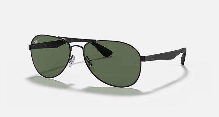 RAY-BAN RB3549 MATTE BLACK/GREEN, 61