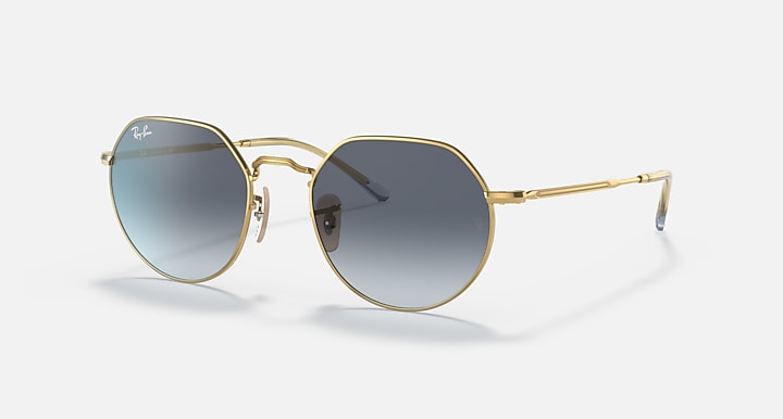 RAY-BAN JACK POLISHED ARISTA GOLD/BLUE/GREY, 51