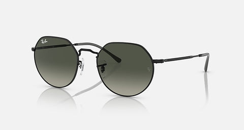 RAY-BAN JACK POLISHED BLACK/GREY, 51